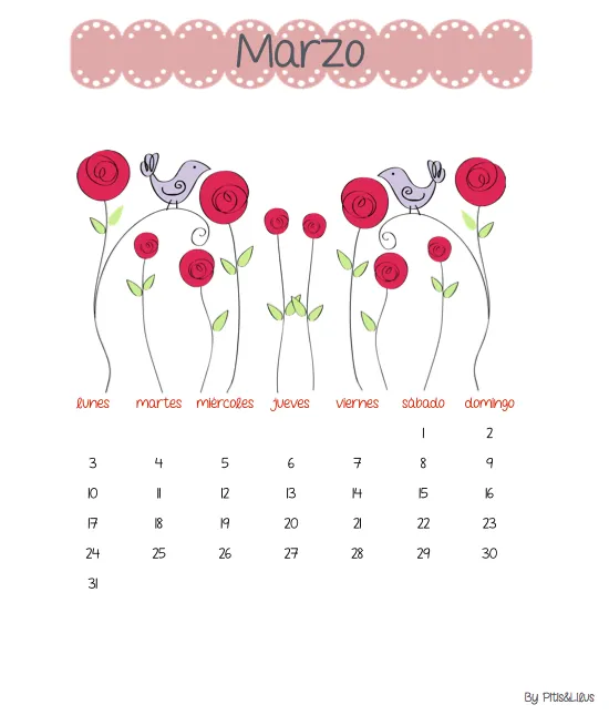 Pitis and Lilus: IMPRIMIBLES... CALENDARIO 2014 BY PITIS&LILUS