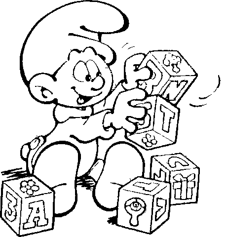 Los Pitufos-Dibujos para imprimir y colorear