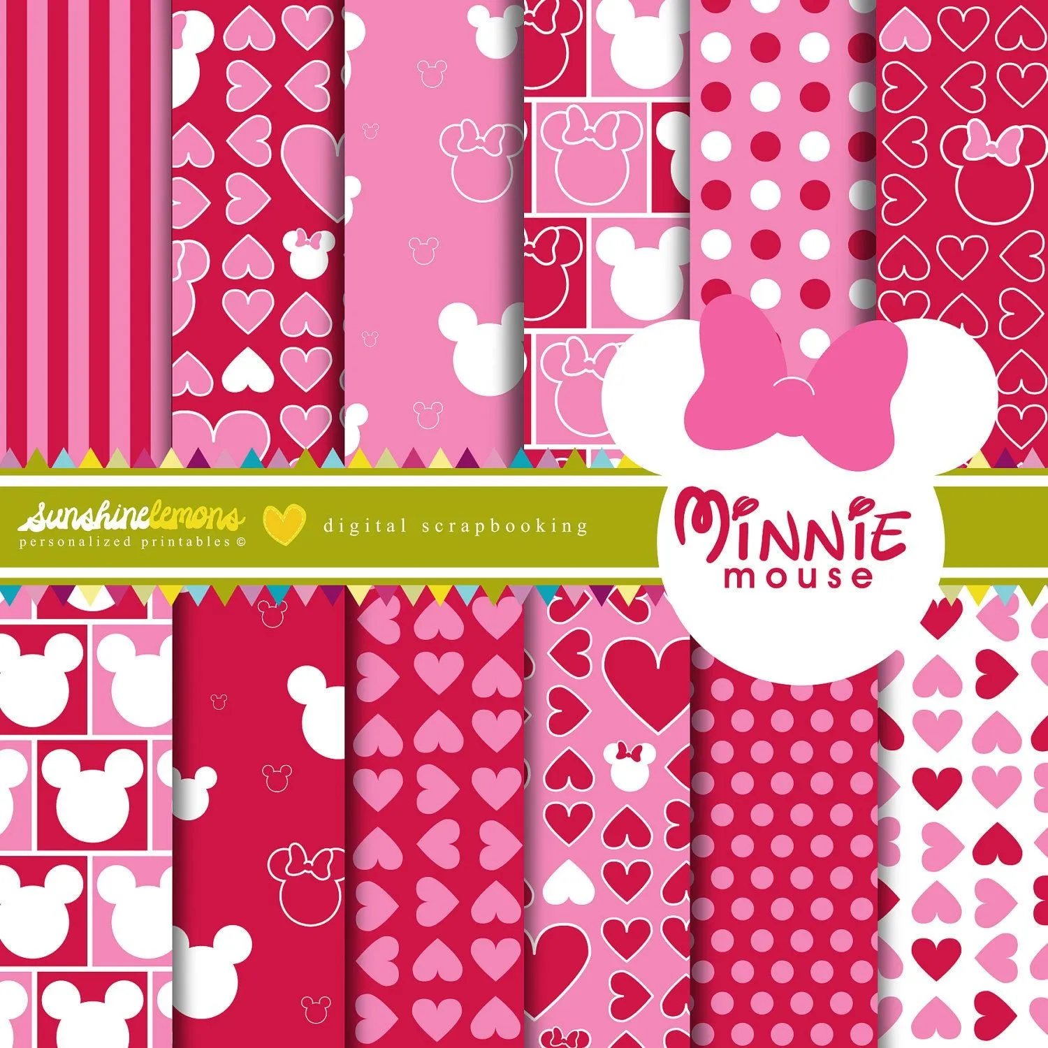 Popular items for minnie mouse digital on Etsy