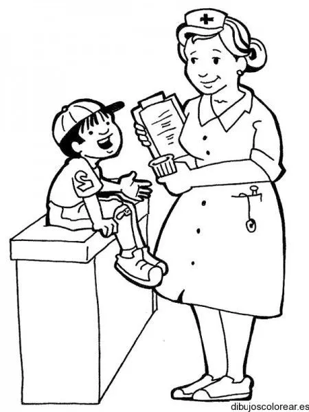 una enfermera Colouring Pages