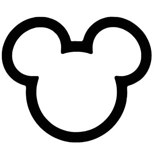 Pix For > Mickey Mouse Face Outline Template