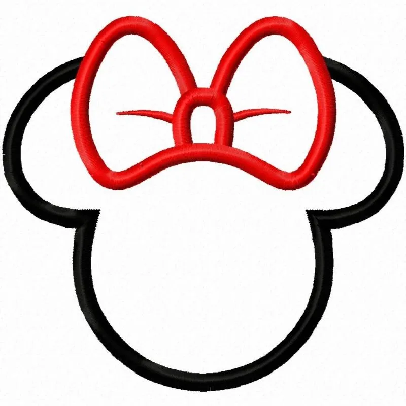 Pix For > Minnie Mouse Face Outline With Bow