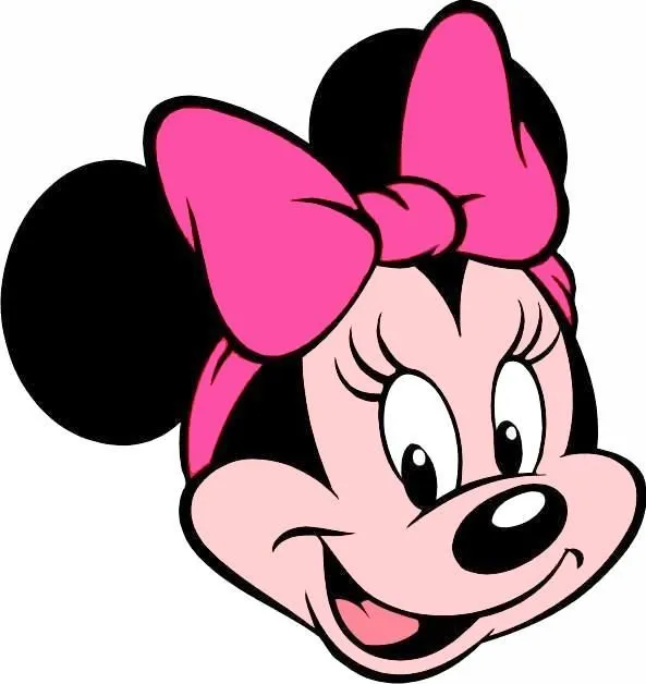 Pix For > Minnie Mouse Face Outline Pink