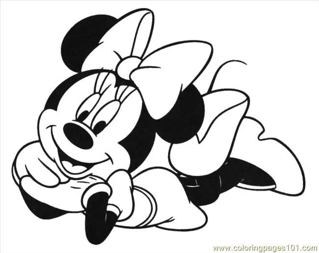 Pix For > Minnie Mouse Pictures Black And White