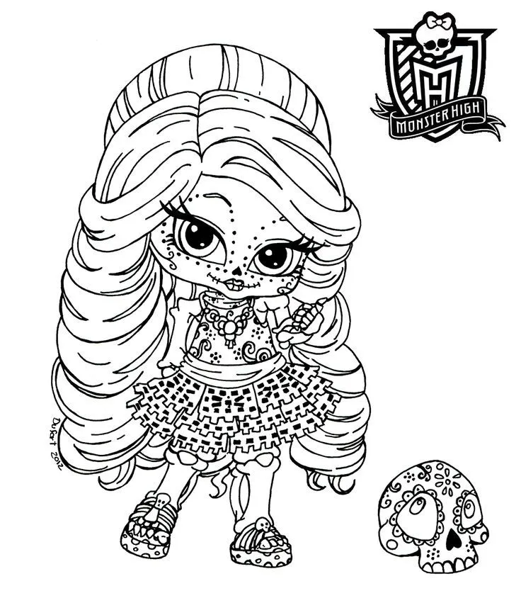 Pix For > Monster High Coloring Pages Baby