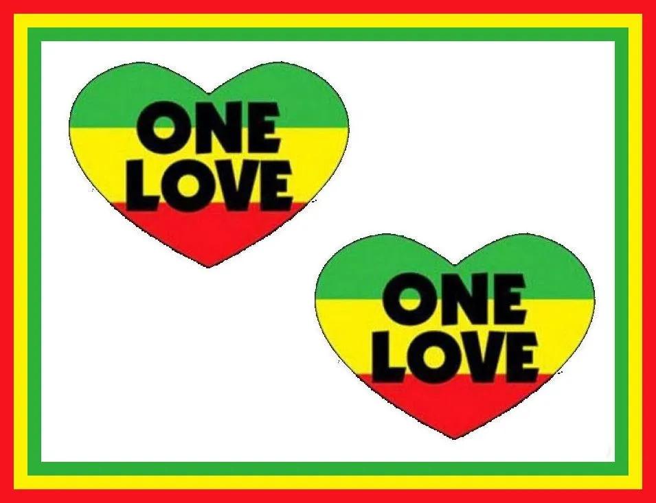 Pix For > Rasta One Love Heart