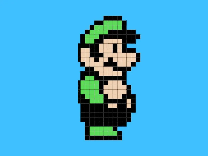 Pixel Luigi by ~8-BitPower on deviantART