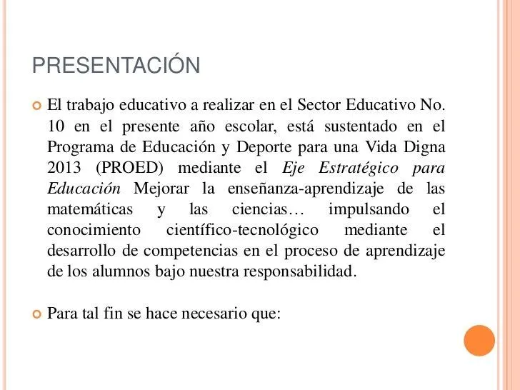 Plan estratégico de desarrollo y mejora educativa 2011 2012