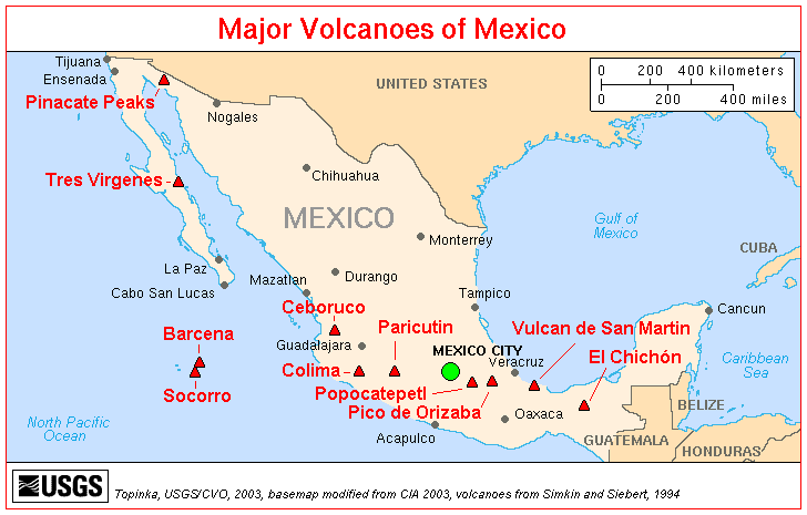 El Planeta Azul: Volcanes de América Central.Mapas