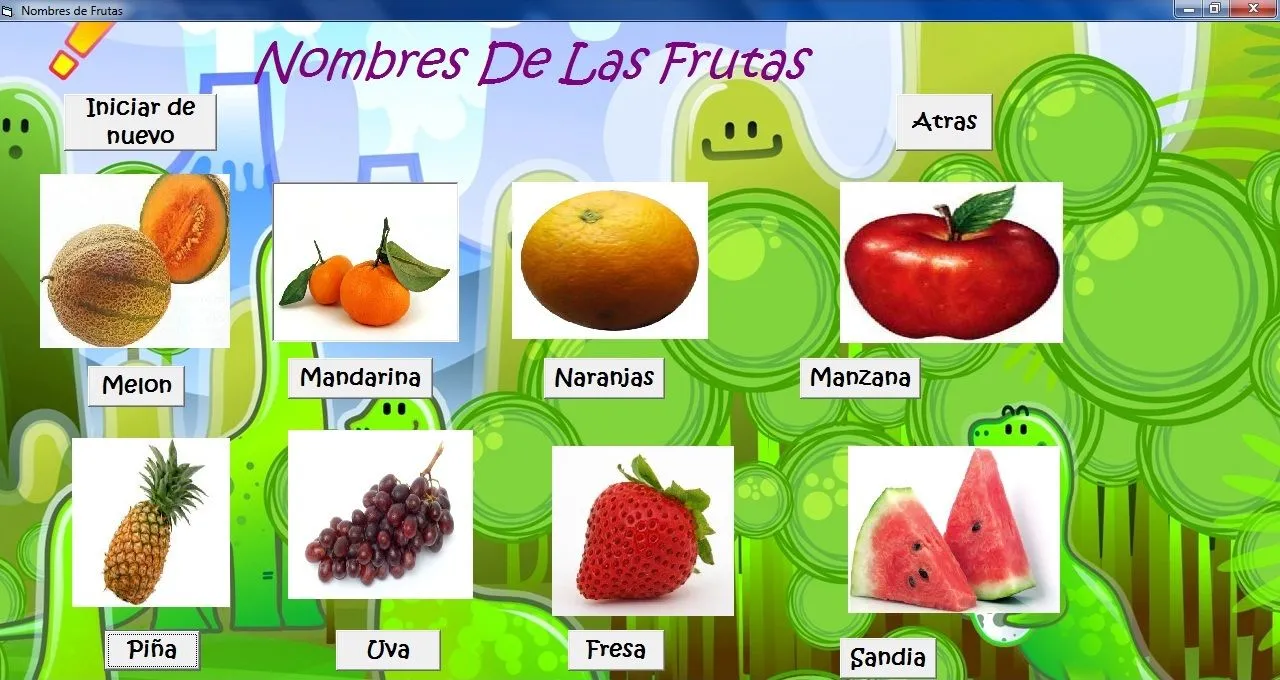 Frutas con nombre - Imagui