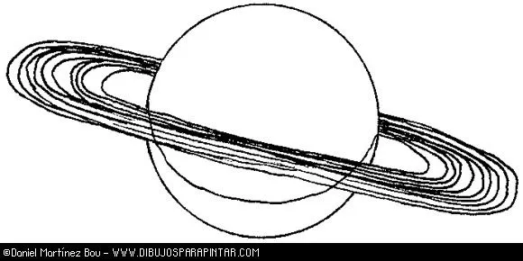 PLANETA URANO PARA COLOREAR