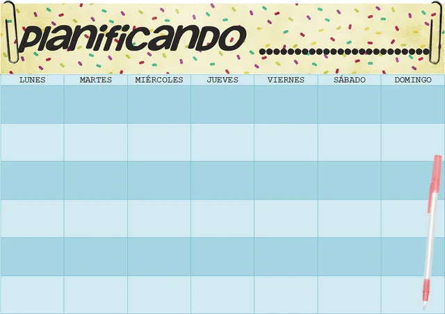 Organizador mensual para imprimir - Imagui