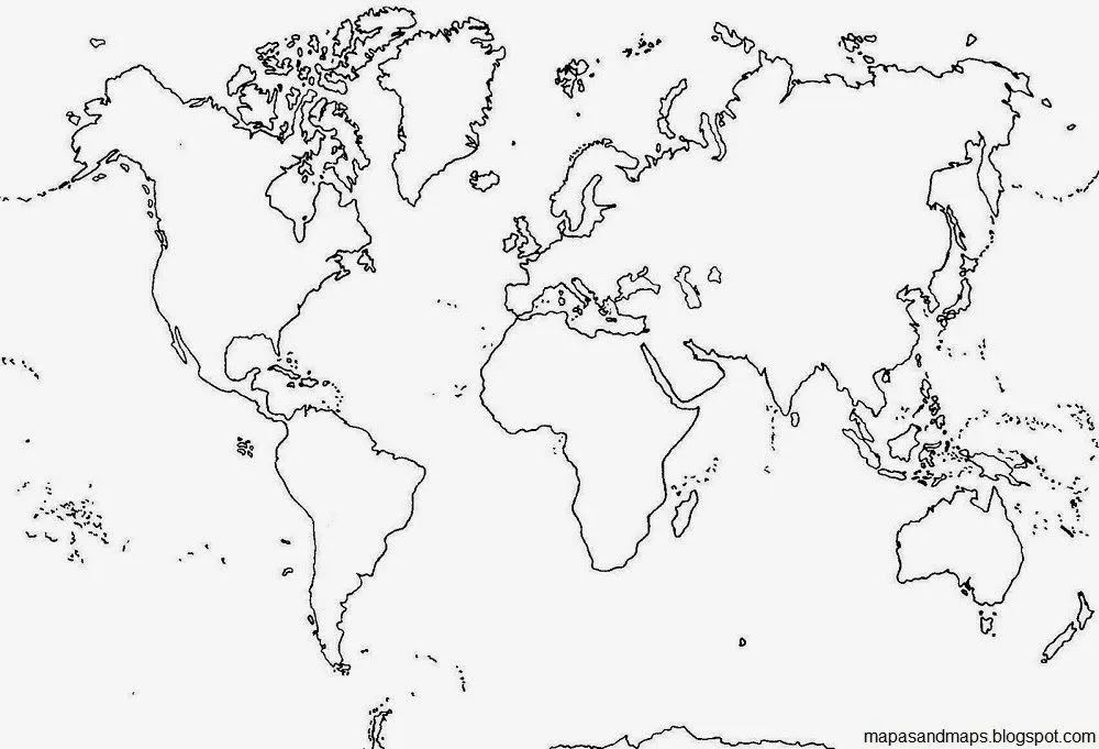 planisferio sin division politica y sin nombres , ? - Brainly.lat