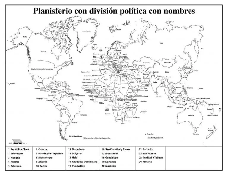 Planisferio Con Nombres | PDF