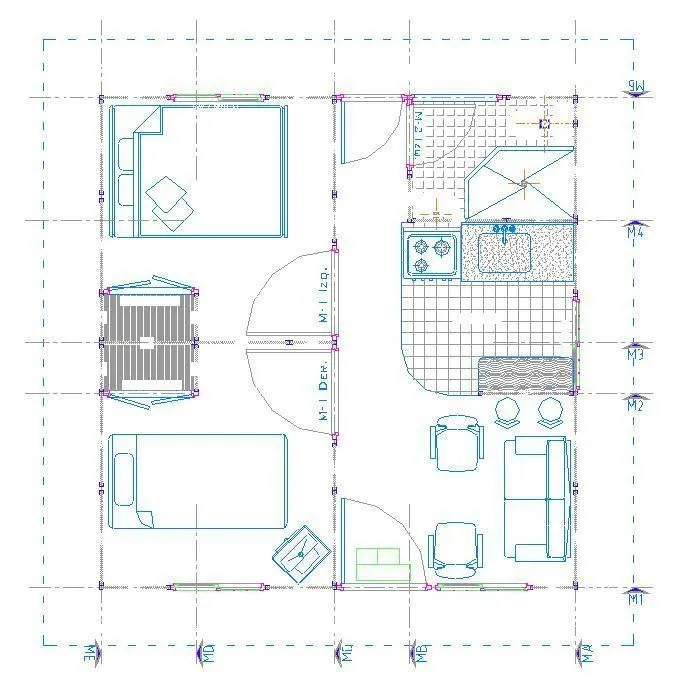 Plano de casa autocad - Imagui