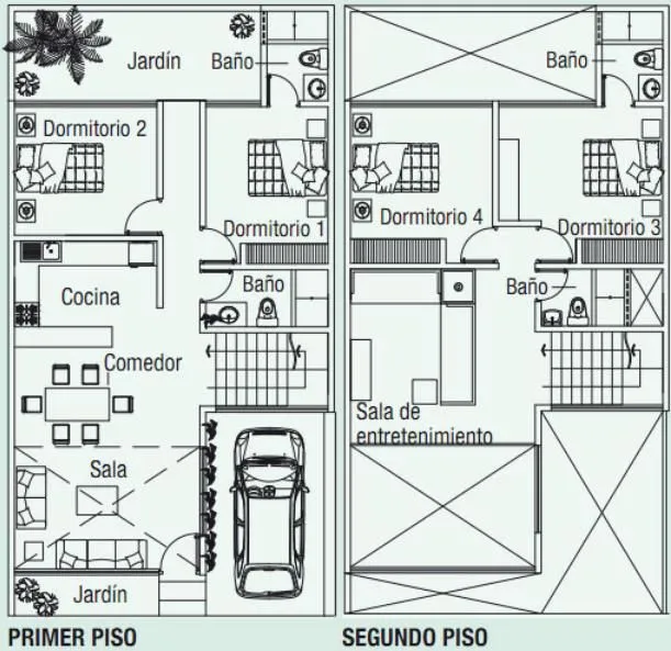 Plano de una casa para dibujar - Imagui