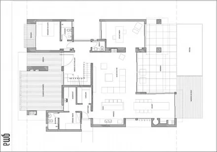 Plano casa moderna con piscina / Casa CKN | ARQUITECTURA CONTEMPORANEA