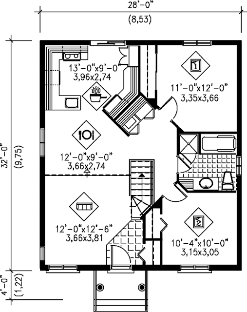 PLANO DE CASA DE 2 PISOS EN 85M2 (10m x 8.5m) : PLANOS DE CASAS ...