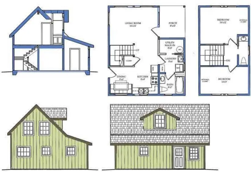 Plano Casa 2 Pisos Economica | Planos de Casas