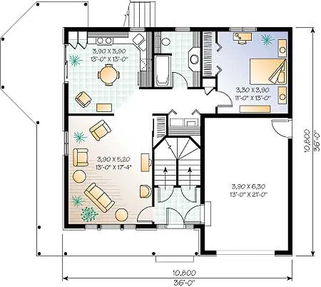 Plano de chalet de lujo estilo americano | Planos de Casas