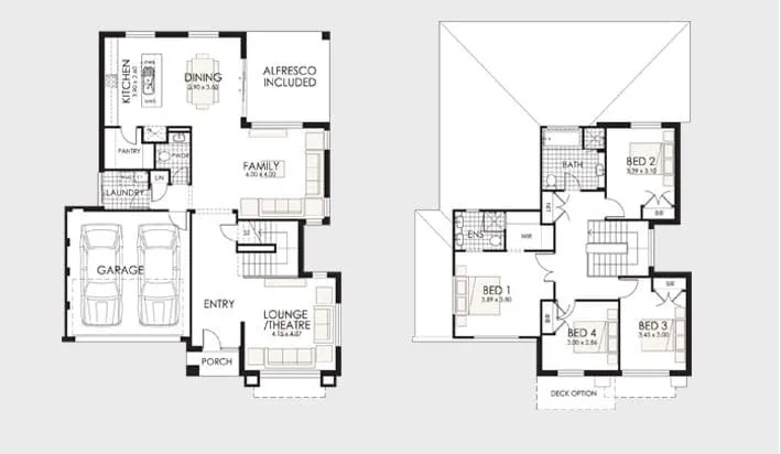 Planos de casa dos pisos moderna con tres habitaciones | Construye ...