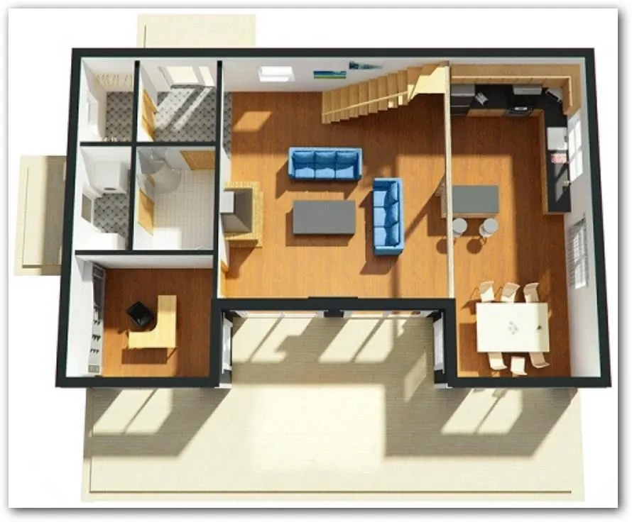 Planos de casas en 3D modernas | Planos de Casas