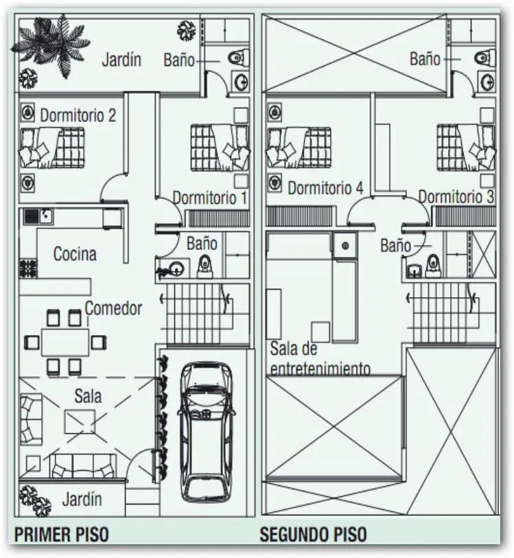 Planos De Casas De 60 Metros Cuadrados De Dos Plantas | Planos de ...