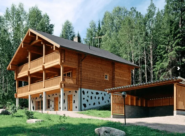 Planos Casas de Madera Prefabricadas: Foto Casa de Madera Con Cemento