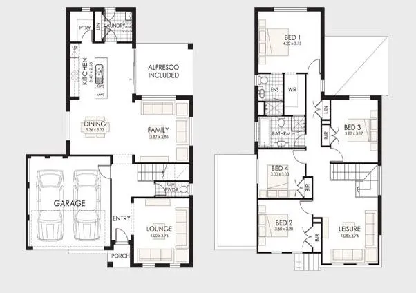 Planos de casas de dos pisos | Construye Hogar