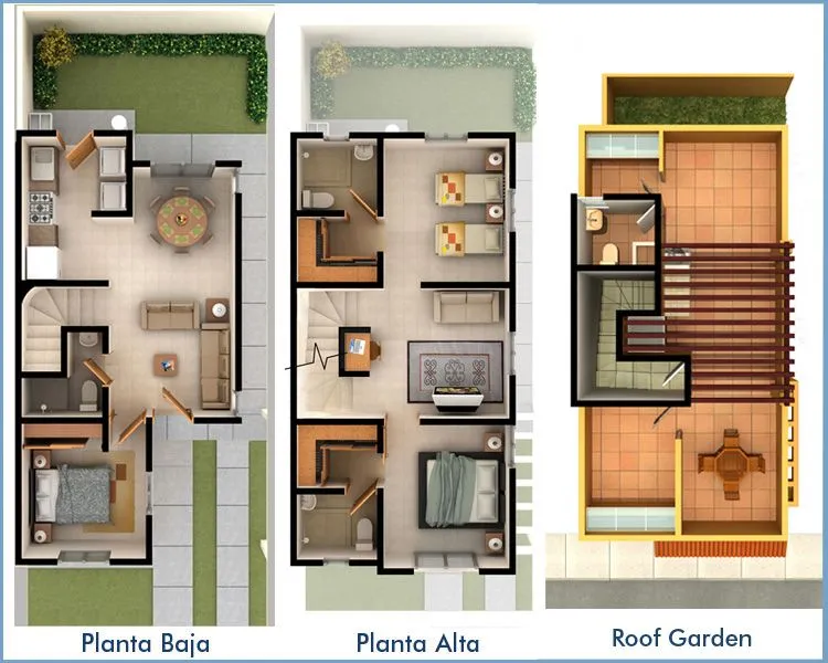 Planos de Casas y Plantas Arquitectónicas de Casas y Departamentos ...