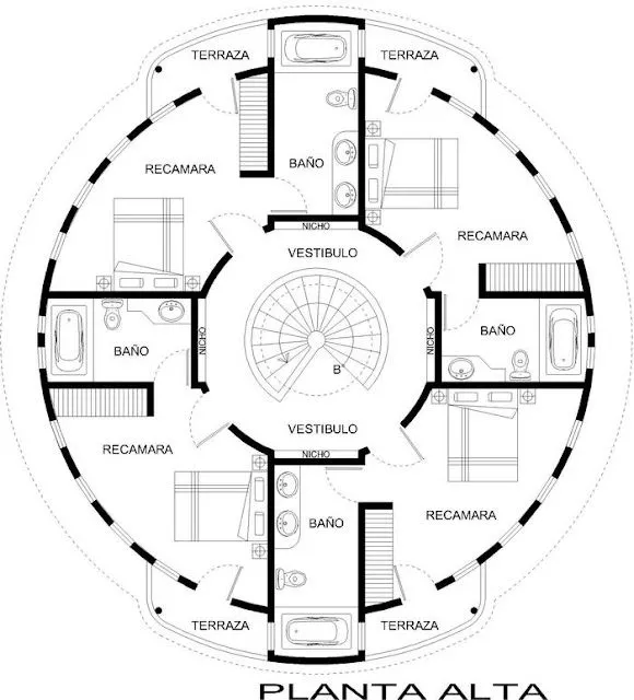 PLANOS CIRCULARES PLANOS DE CASA CIRCULAR : PLANOS DE CASAS GRATIS Y ...