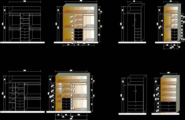 Planos de Closet, en Dormitorios - Muebles equipamiento en PlanosPara