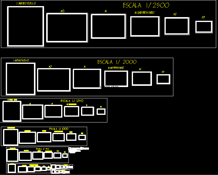 Planos de Medidas de formatos, en Caratulas rótulos y normas ...