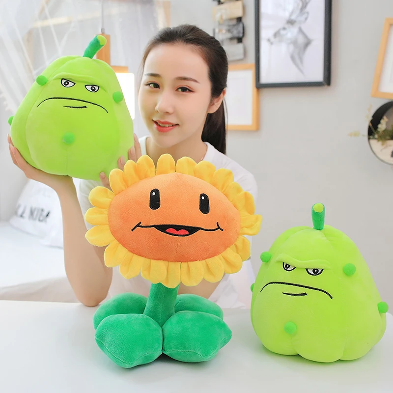 Planta vs zombie de 30cm para niños, juguete de peluche de planta vs zombie  PVZ, tirador de guisante, flor del sol, 1 unidad - AliExpress