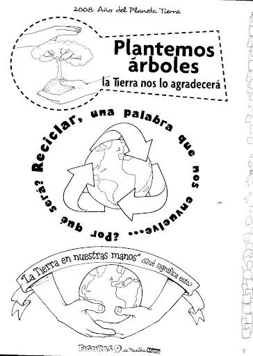 PLANTAR ARBOLES DIBUJOS PARA COLOREAR