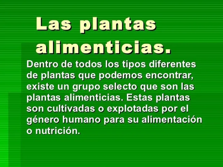 Imagenes de plantas alimenticias con sus nombres - Imagui