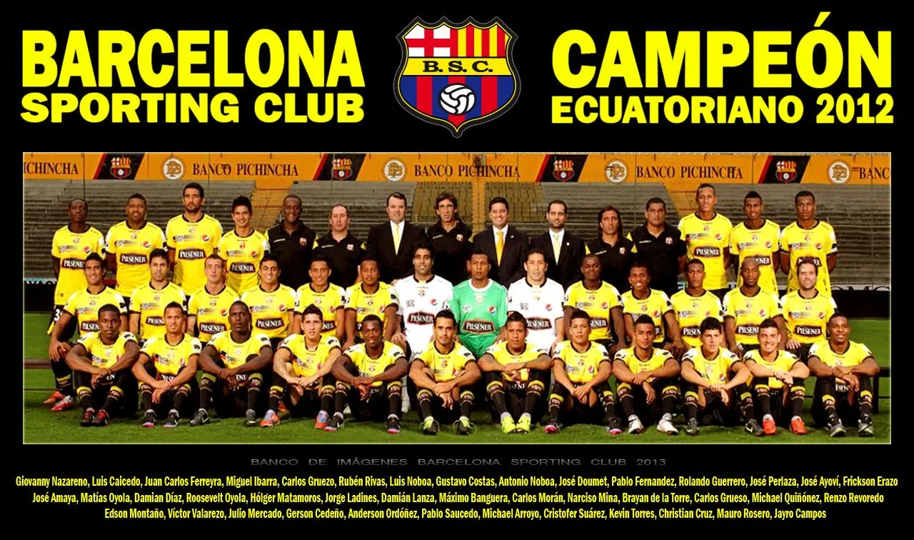 PLANTILLA 2012 BARCELONA SPORTING CLUB | Banco de Imagenes de ...