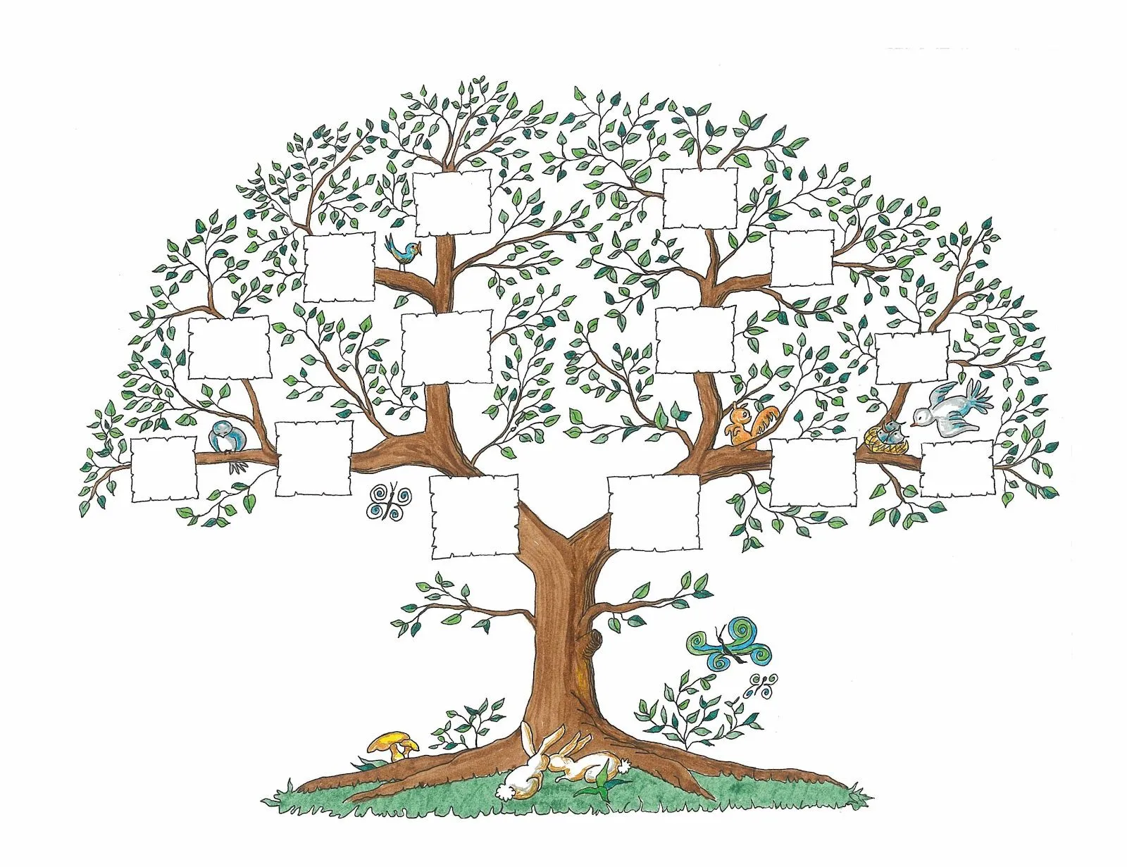 Plantilla de arbol genealogico - Imagui