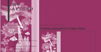 PLANTILLA BLOG FLORES FUCSIA