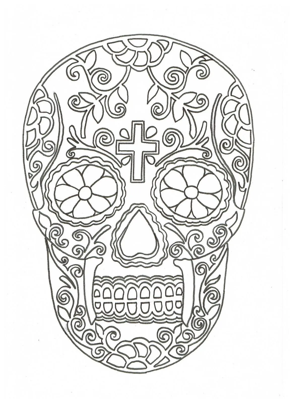 Plantilla calaveras - Imagenes Educativas | Páginas para colorear para imprimir, Mandala para imprimir, Manualidades