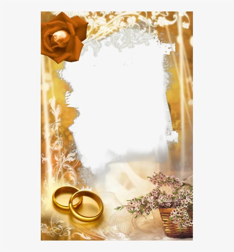 Plantilla Flores Y Anillos 02 Framed Wallpaper, Special - Pergaminos Para  Bodas Png PNG Image | Transparent PNG Free Download on SeekPNG