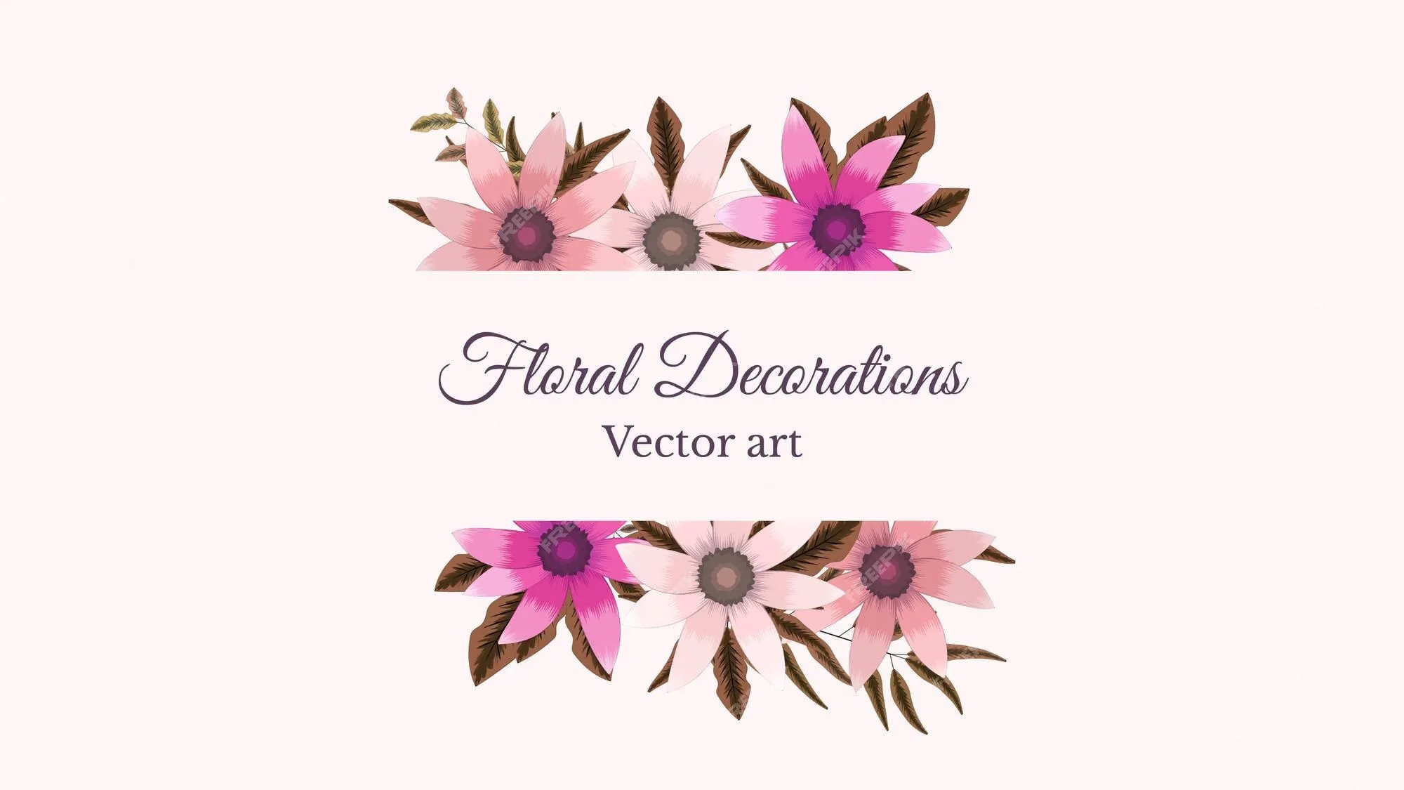 La plantilla de fondo de flores en flor con lindos elementos florales deja  enredaderas adecuadas para la web | Vector Premium