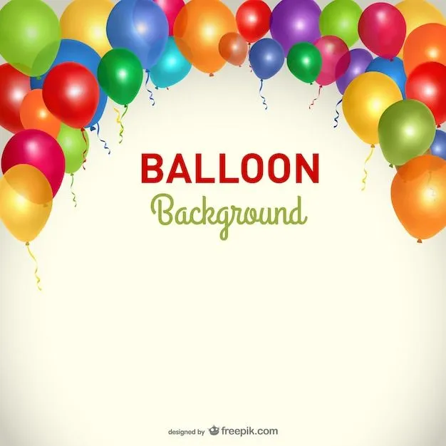 Plantilla de fondo con globos | Descargar Vectores gratis