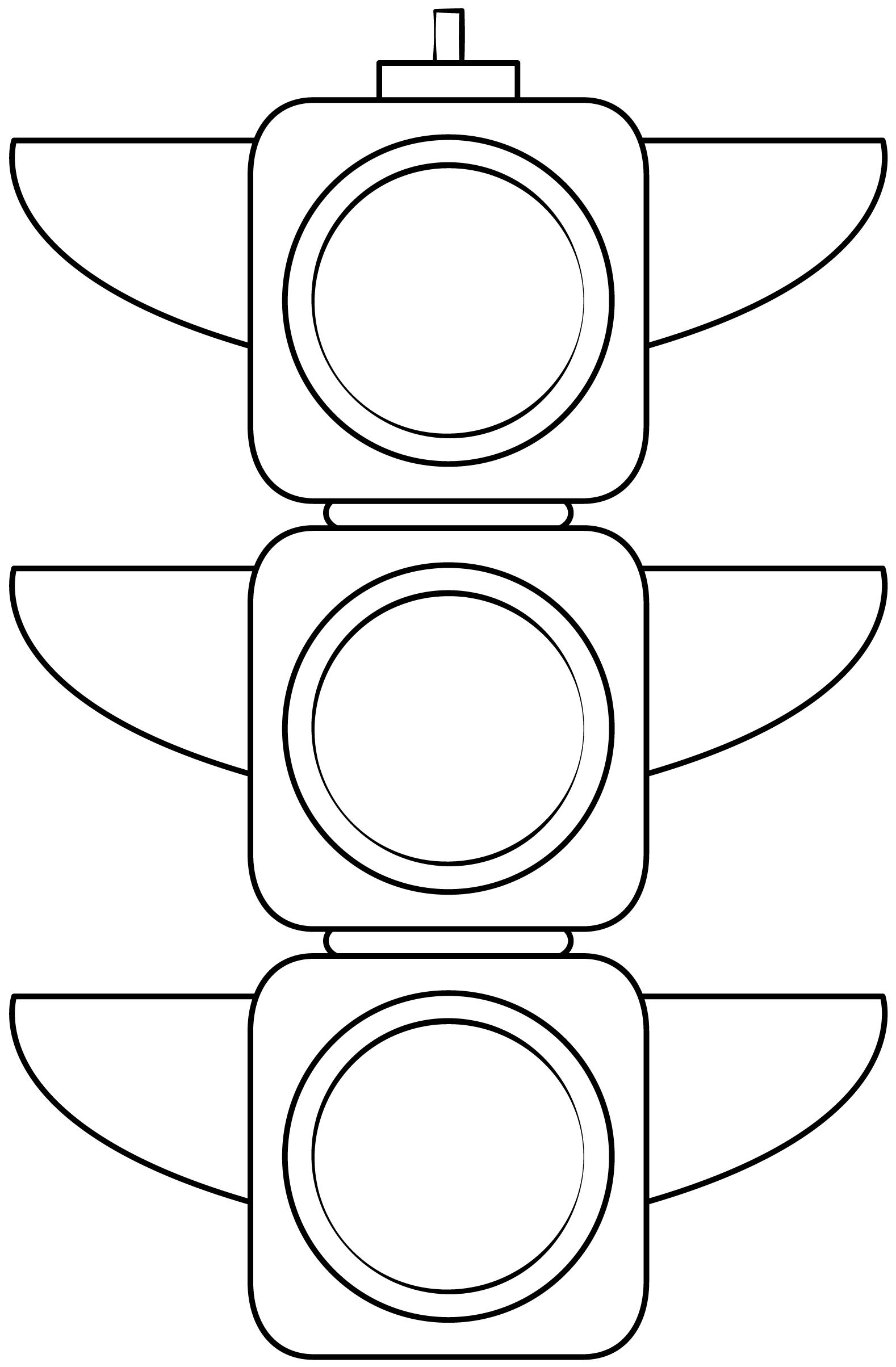 Plantilla imprimible de semáforo | Manualidades de papel para niños