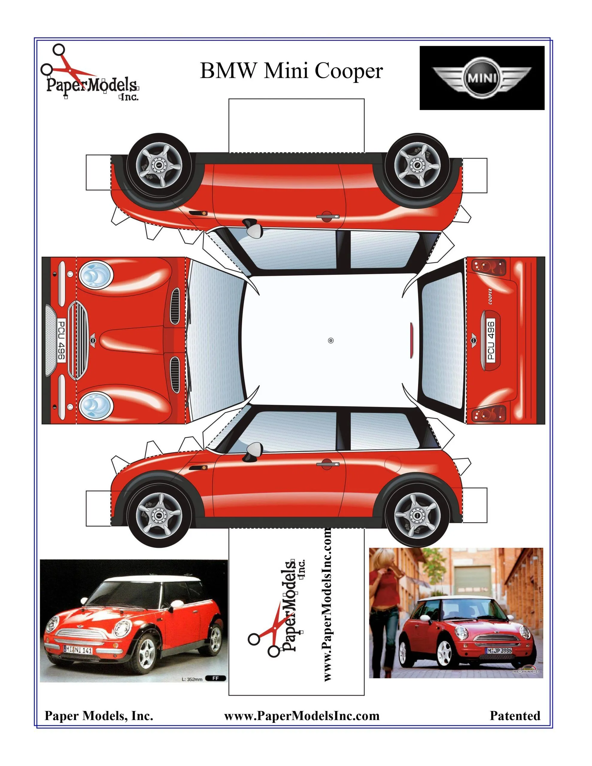 ✂️ Plantilla para imprimir Mini Cooper – Gratis – PAPELEST