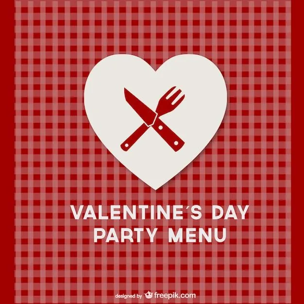 Plantilla de menú de día de San Valentín | Descargar Vectores gratis