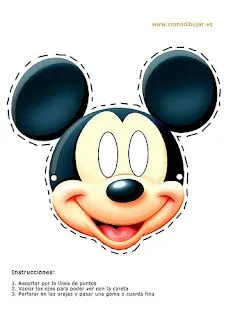 un minimundo hecho a mano: Careta Mickey Mouse