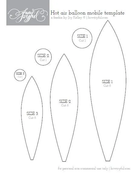 Plantilla molde fieltro para globo aerostatico | Ideas para el ...