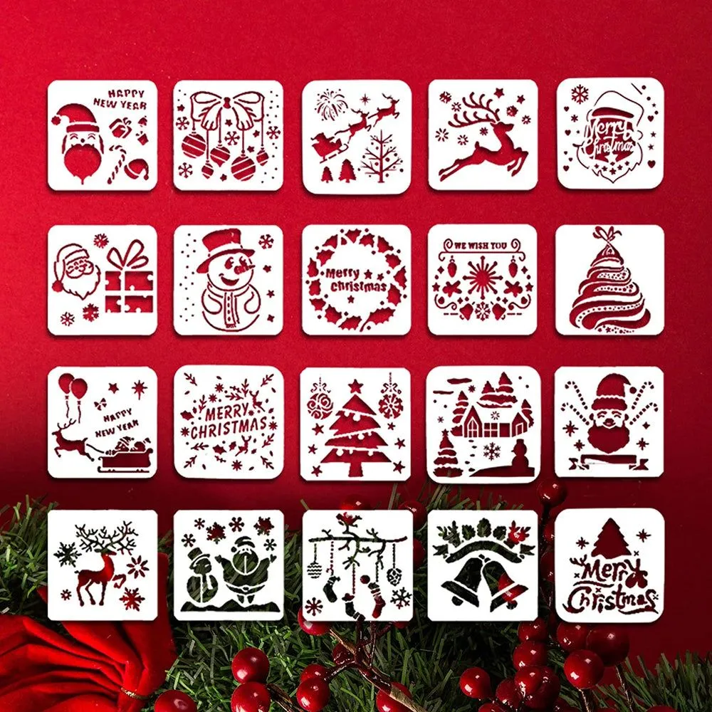 Plantilla de Navidad de plástico reutilizable plantilla para pintar en | Arteztik