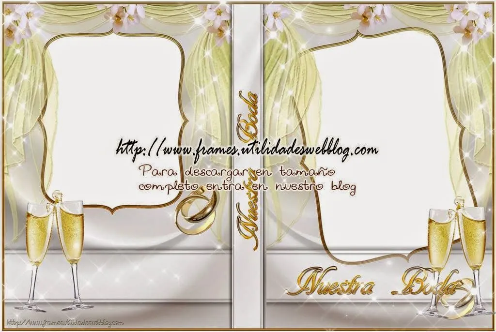 Plantilla de portada de dvd para bodas | Frames